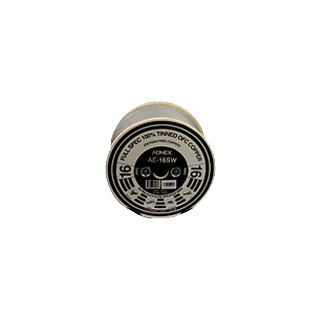 Rollo de cable Aunex Premiun #16 100% Cobre OFC resistente a la humedad AE-16SW