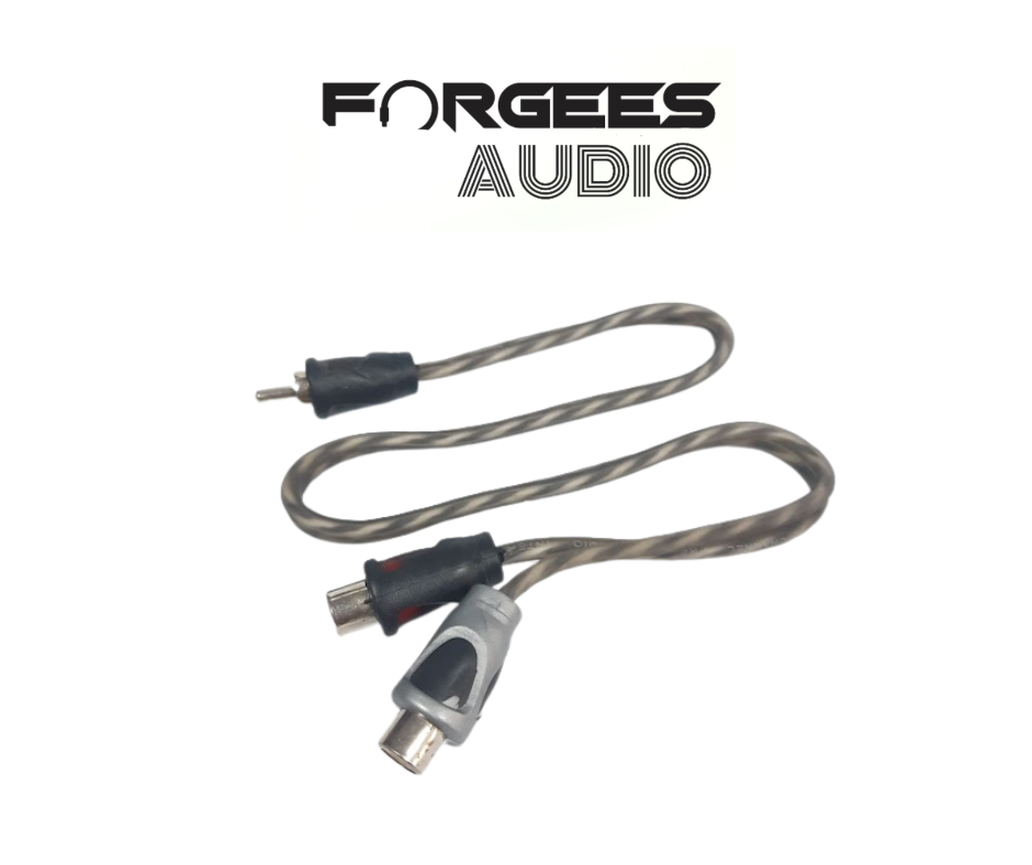 Profgold 3m OFC Twin Y Phono Cable Lead Stereo Audio 1 X RCA To 2 X