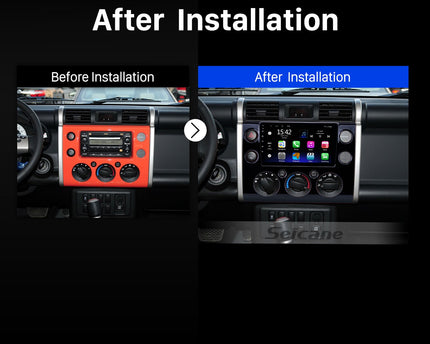 Consola Toyota FJ Cruiser 2007+ NEGRO  9" Pulgadas