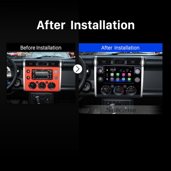 Consola Toyota FJ Cruiser 2007+ NEGRO  9" Pulgadas - RD FIRE