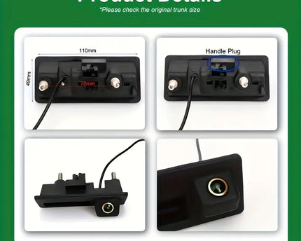 Cámara Original de alta calidad para AUDI A4 A5 S5 Q3 Q5, Passat, Tiguan, Golf, Touran, Jetta, Sharan, Touareg de Vw, con guía de movimiento.