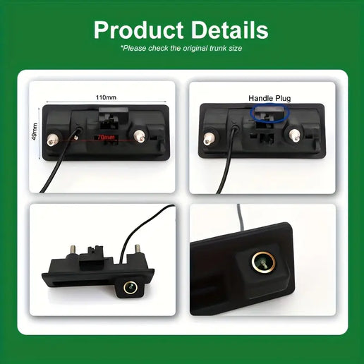 Cámara Original de alta calidad para AUDI A4 A5 S5 Q3 Q5, Passat, Tiguan, Golf, Touran, Jetta, Sharan, Touareg de Vw, con guía de movimiento.