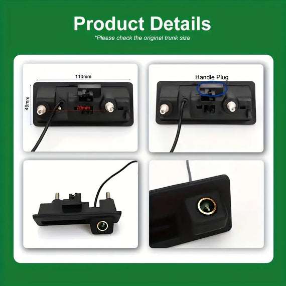 Cámara Original de alta calidad para AUDI A4 A5 S5 Q3 Q5, Passat, Tiguan, Golf, Touran, Jetta, Sharan, Touareg de Vw, con guía de movimiento.