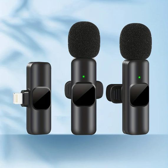 Micrófono inalámbrico portátil de grabación de Audio y vídeo para iPhone, Android, transmisión en vivo, para juegos y teléfono