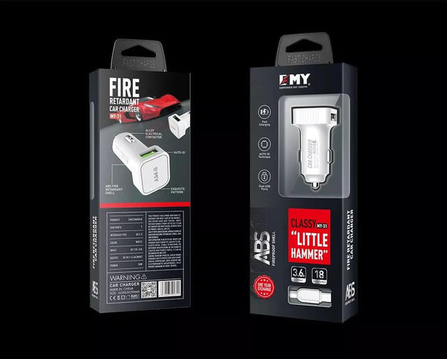 Cargador tipo Cigarrera + Cable ZYRON