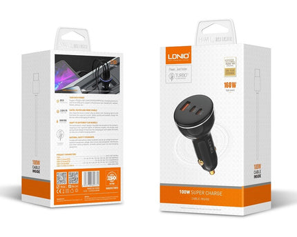 Cargador de coche súper rápido 160W (3 USB)