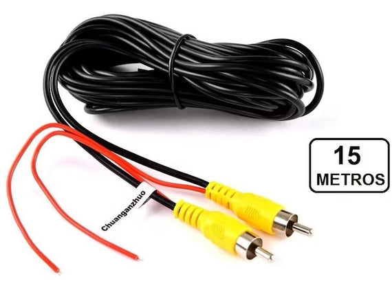 CABLE VIDEO AV 15 METROS PARA CAMARA RETROCESO