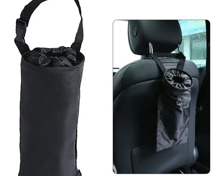 Bolsa negra de residuos colgante para vehiculo