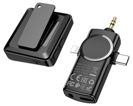 Micrófono Inalámbrico HOCO S31 con receptor 3 en 1