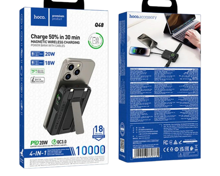 Cargador Inalámbrico HOCO Q48 con Cables Integrados y Carga Rápida