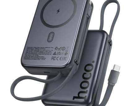 Batería externa HOCO Q44A con carga inalámbrica 20000 mAh.
