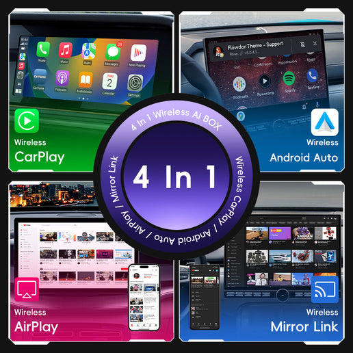 USB ultra mini con cable a adaptador inalámbrico para Apple Car Play, Android Auto, Air Play y Mirror Link para vehiculo