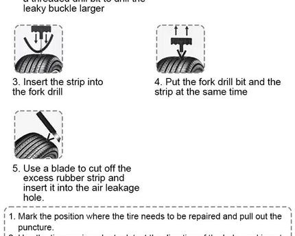 Juego de tiras de goma para reparación de neumáticos de coche, herramienta de reparación rápida de emergencia para motocicleta, vehículo eléctrico, juego de herramientas de reparación de neumáticos al vacío