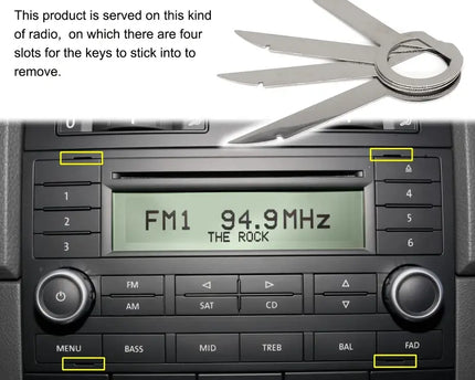 Herramienta de extracción de radio de Autos para VW, Audi, Ford, Mercedes y Skoda