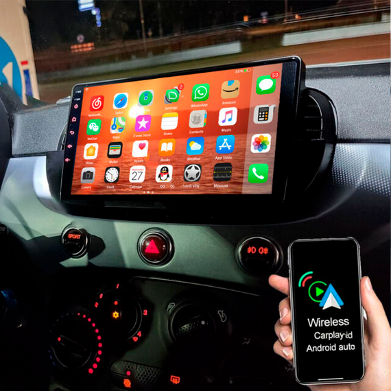 Consola Fiat 500 2007-2015 9" Pulgadas