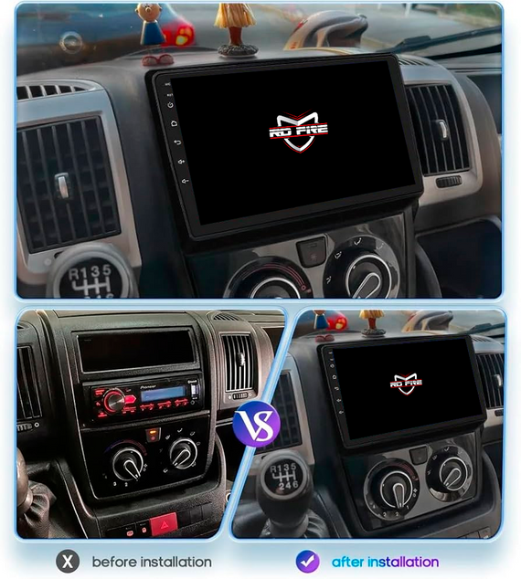 Consola Fiat Ducato 2006-2016  9" Pulgadas