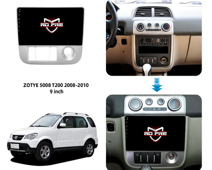 Consola Zotye 5008 T200 2008-2010 9" Pulgadas