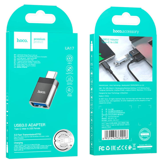 Adaptador otg USB tipo C a USB DE 3.0 UA17 HOCO