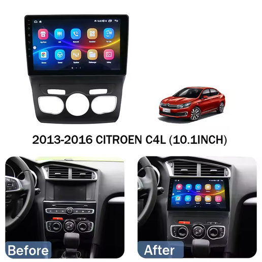 Consola Citroen C4L 2013-2016 10" Pulgadas