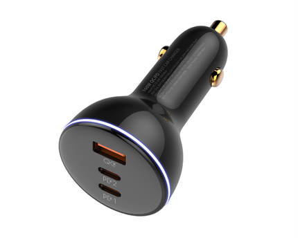 Cargador Tipo cigarrera para Coche  USB C NEGRO 100W Ldnio C102