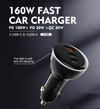Cargador Tipo cigarrera para Coche  USB C NEGRO 100W Ldnio C102
