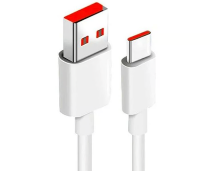 Xiami 6A TYPE-A TO TYPE-C Cable de datos CARGA RÁPIDA - Blanco