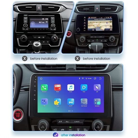 Consola Honda Crv 2016-2022 9" Pulgadas