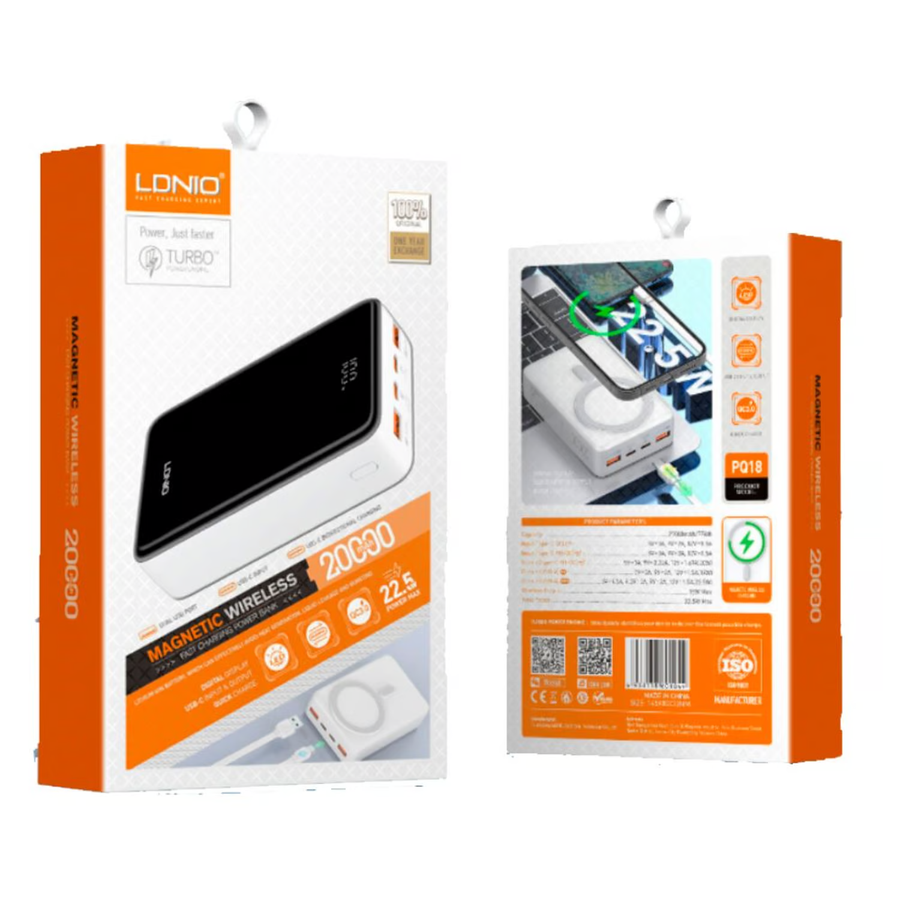 Cargador Portatil Carga rapida LDNIO 20000 mAh