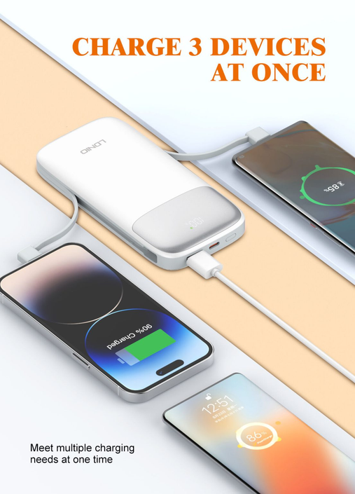 Cargador Portatil  de carga rápida LDNIO PQ19 10000mAh 22,5W