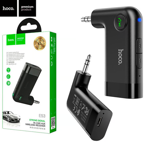 Receptor Bluetooth Auxiliar USB 35mm USB para Automóvil Hoco E53