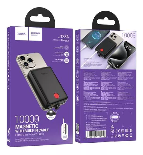 Cargador Magnetico Portatil Hoco J133a Color Negro