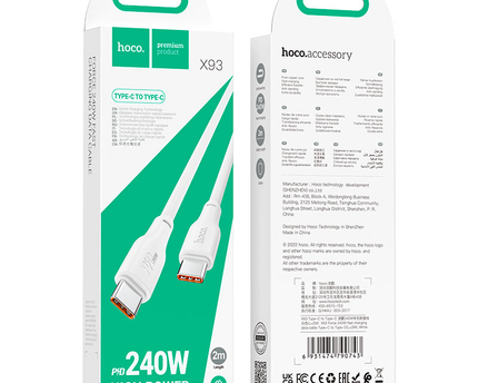 Cable entrada tipo C a tipo C  240w