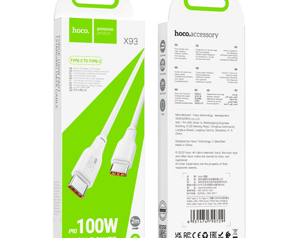 Cable entrada tipo C a tipo C  100w