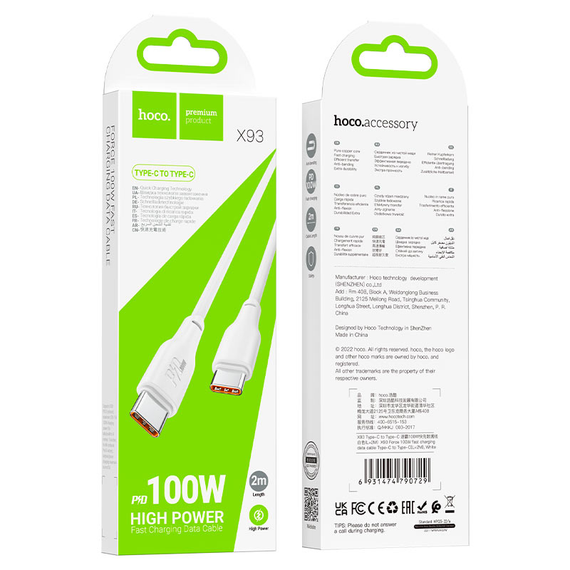 Cable entrada tipo C a tipo C  100w