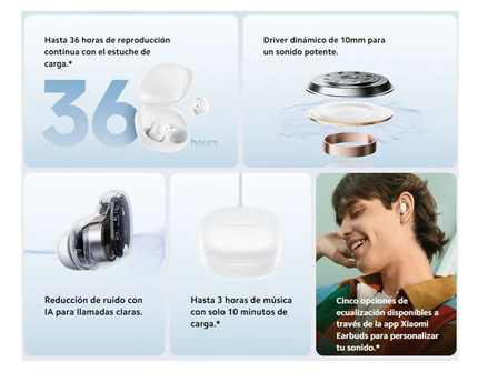 Audifonos Xiaomi Redmi Buds 6 Play BLACK