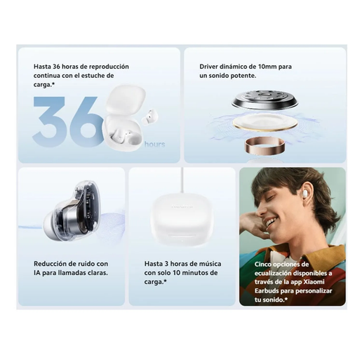 Audifonos Xiaomi Redmi Buds 6 Play BLACK