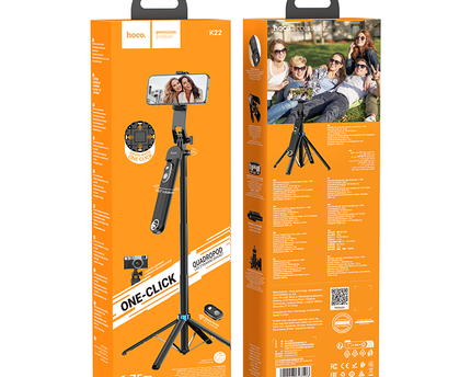 Trípode de hoco (4 pies ultra estable) / inalámbrico selfie stick antivibration en aleación de aluminio