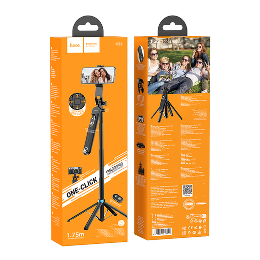 Trípode de hoco (4 pies ultra estable) / inalámbrico selfie stick antivibration en aleación de aluminio