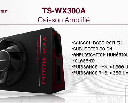 Subwoofer Amplificado Pioneer con caja original Class-D 1300 w