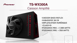 Subwoofer activo Pioneer con caja con amplificador integrado Class-D 1300 w
