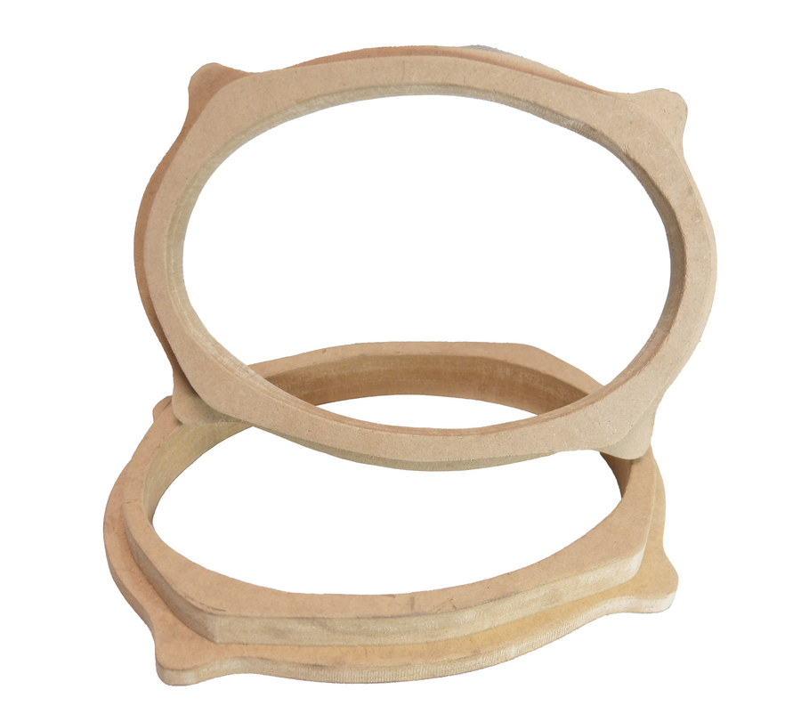 Bases de Bases de montaje / Suple de Madera ovalado 6x9 MDF 4 esquinas 6.5"