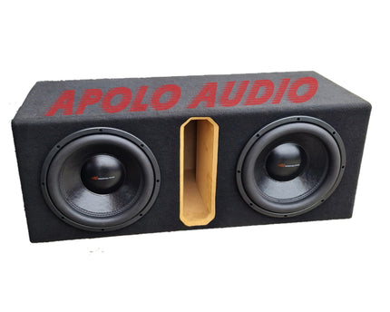 2 subwoofers rockalpha 1200 rms c/n caja