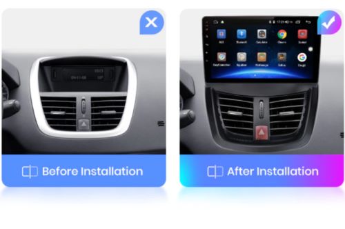 Consola Peugeot 207 2006-2010 9" pulgadas