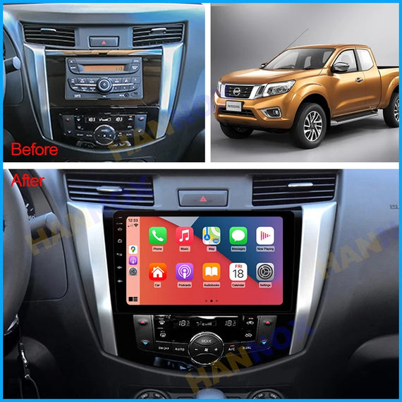 Consola nissan navara / np300 2014-2019 9"pulgadas