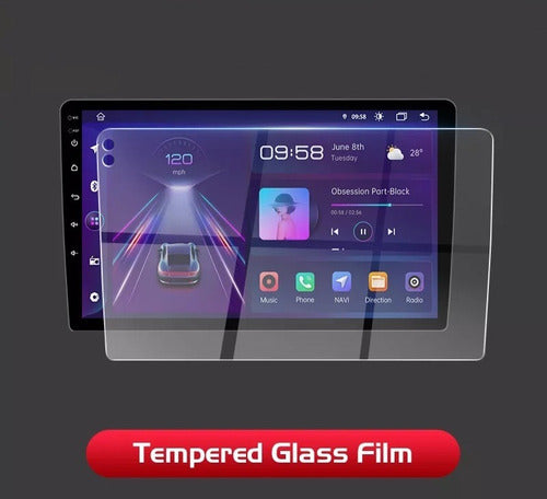 Mica de vidrio para autoradio android de 7" , 9 " y 10" pulgadas