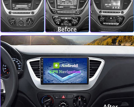 Consola Hyundai Verna / Accent 9" Pulgadas 2017 (NEGRO)