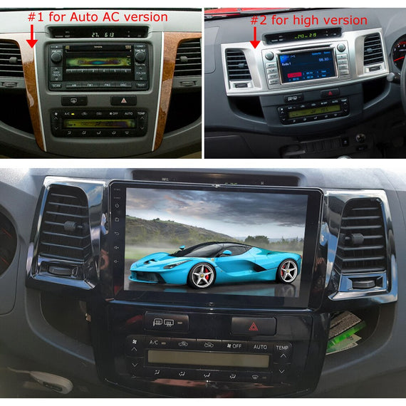 Consola Toyota fortuner / vigo / hilux 2005,2007 - 2014 9" pulgadas