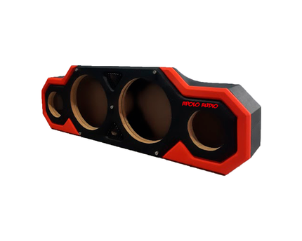 Caja de calidad  [ Medios de 8"  +  Tweeter de 4" ]  ROJO