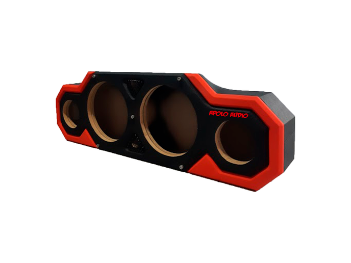 Caja de calidad  [ Medios de 8"  +  Tweeter de 4" ]  ROJO