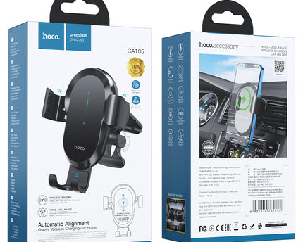Holder y Cargador inalámbrico de coche “CA105 Guía” para salida de aire